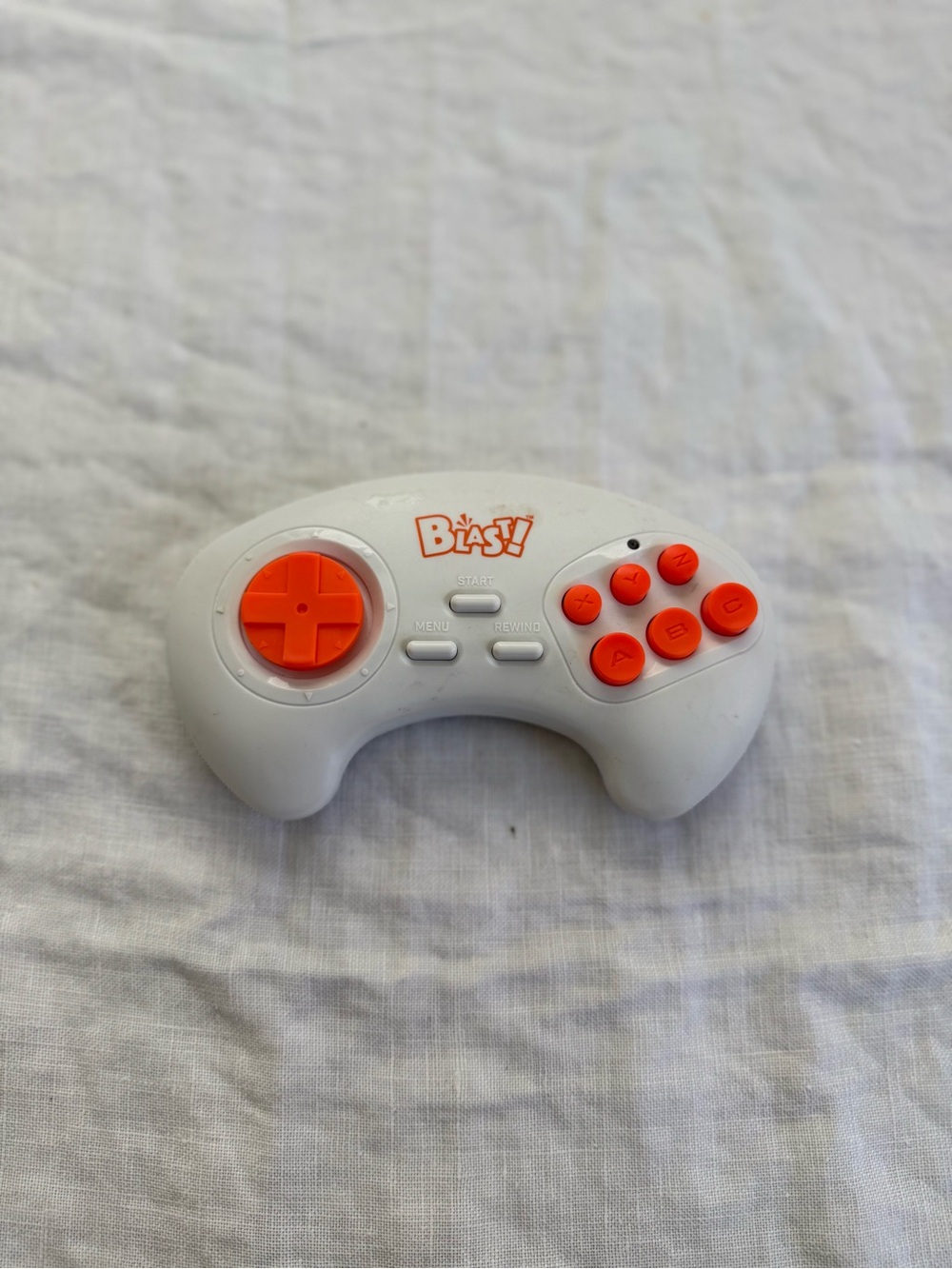 Blast! White Orange Plastic Controller for Video Game System